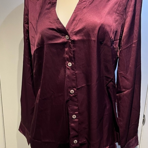 Paparazzi purple dressy blouse NWT button up top - Picture 4 of 16